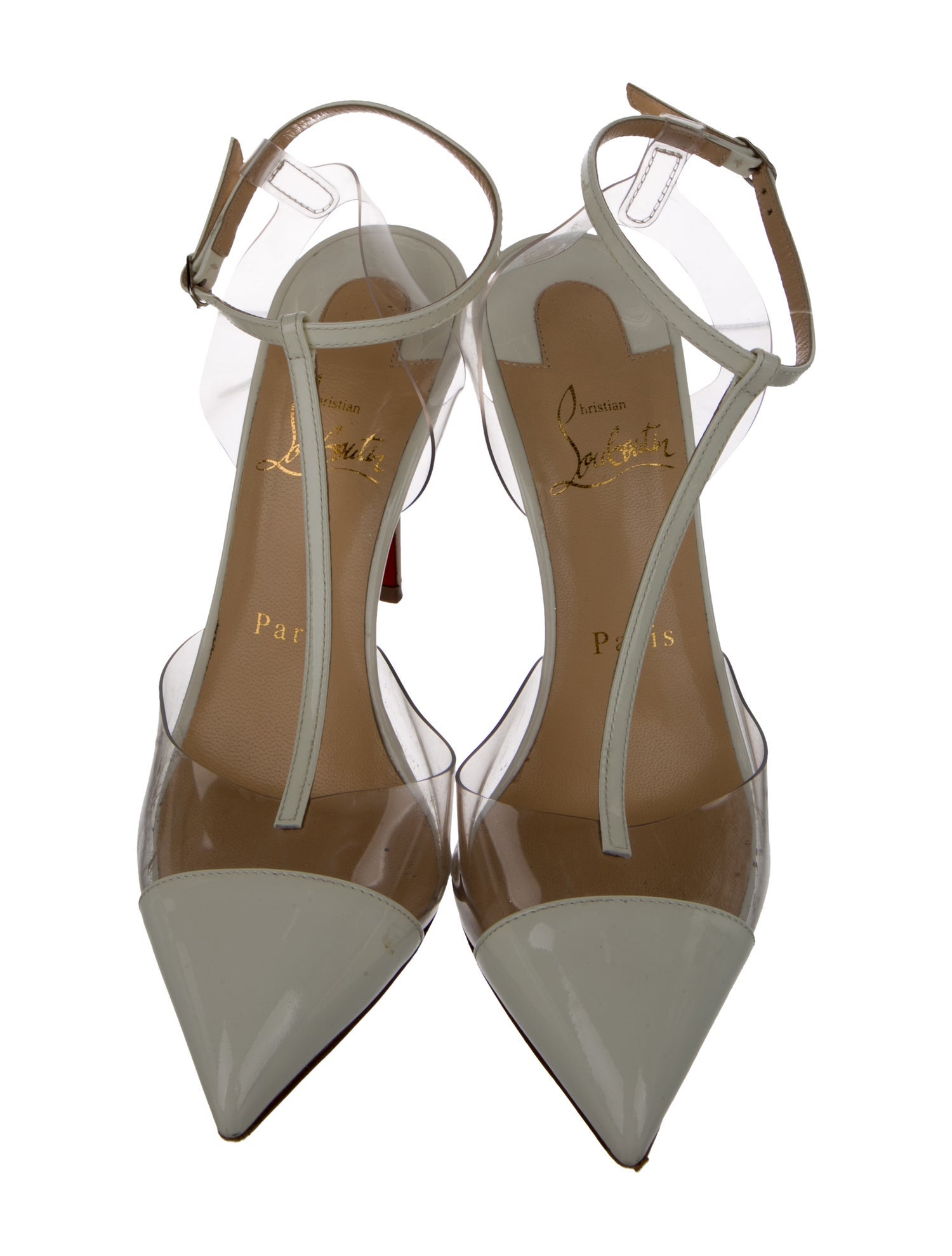 Christian Louboutin Leather T-Strap Pumps